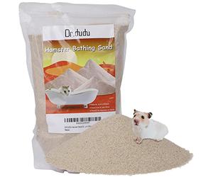 DR.DUDU Sable de Bain pour Hamster, 3 kg, sans poussière, Sable du désert ou Pot de litière pour Hamster, Chinchillas, Gerbille, Souris syrienne, Petits Animaux