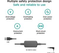 DR-E10 LP-E10 Dummy Batterie + 5V-8.4V Câble USB Pilote ACK-E10 + QC3.0 USB Adaptateur Chargeur pour CanonCanon 1500D 2000D 1300D 1200D 1100D Rebel T3 T5 T6 T7 X80 X90