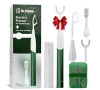 Dr. Emma Fil dentaire électrique avec vibration pour gencives sensibles, stimulateur doux des gencives et nettoyant dentaire, fil dentaire réutilisable avec brosse à dents, alternative à l'irrigation