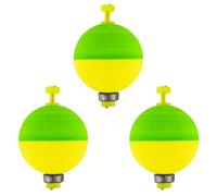 Dr.Fish Lot de 10 flotteurs de pêche lestés en mousse EVA à bouton-poussoir pour pêche au bar, catifsh, crappie, Bluegills, truite, 1,9 cm