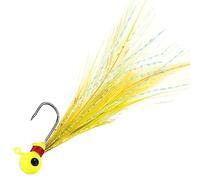 Dr.Fish Lot de 10 leurres de pêche en forme de plumes, leurres de crappie, tête plombée, marabout et boule ronde, kit de leurres de pêche pour crappie, truite, doré doré, panfish - Leurres d'eau douce de 3/453,6 g