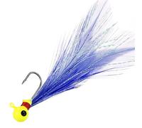 Dr.Fish Lot de 10 leurres de pêche en forme de plumes, tête plombée pour crappie, truite, doré doré, panfish - Leurres d'eau douce - 0,8 g