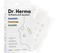 Dr. Herma - Patch Anti Acne et Boutons Invisible Multi Format - 16 Patchs - Efficacité en 6 à 8h - Traitement Dermatologique de l’Acné avec Acide Salicylique, Hydrocolloïdes et Huile d’Arbre à Thé