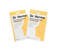 Dr. Herma - Patch Anti Bouton - Format XL - Résultats en 6 à 8h - Testé sous contrôle dermatologique - Acide Salicylique, Hydrocolloïdes, Huile d'Arbre à Thé - 2 Boîtes de 10 patchs