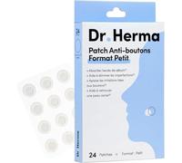 Dr. Herma - Patch Anti Bouton Invisible - Traitement Discret Rapide & Efficace de l’Acné 6 à 8h - Formule Médicale Acide Salicylique, Hydrocolloïdes & Huile d’Arbre à Thé - Lot de 24