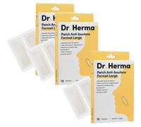 Dr. Herma Patch Anti-Boutons Format Large 10 Patches Promo 2+1 Gratuit
