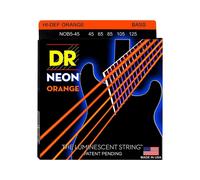 DR Strings – Jeu de cordes pour guitare basse NOB5-45 Orange néon