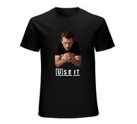Dr House MD Men Black Cotton T-Shirt Print Tee Shirts 3XL
