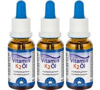 Dr. Jacob's Huile de vitamine K2 MK-7 all-trans 20 µg/goutte vegan 640 gouttes 3x20 ml