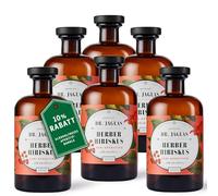 Dr. Jaglas Herber Hibiskus San Aperitivo Lot de 3 apéritifs sans alcool comme alternative aux spiritueux tels que les spritz et les cocktails - Sans alcool, herbe, amer, végétalien, sans gluten,