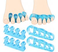 Dr. JK-ToePal Lot de 4 paires de séparateurs d'orteils en gel Bleu