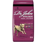 Dr John Croquettes pour Chiens Nourriture Sèche 12,5 kg Canard Et Saumon Hypoallergénique pour Chiens Adultes De Toutes Les Races Hypoallergenic
