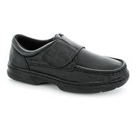 Dr Keller Texas Chaussures en Cuir Noir avec Bande Velcro pour Homme - Noir - noir, 45