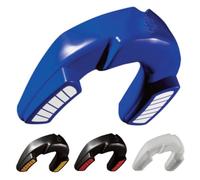 Dr Knox Protège-Dents Sportif Professionnel Double Épaisseur - Protecteur Dentaire de Qualité Supérieure, Thermoformable à Volonté pour Arts Martiaux, et Sports de Contact 12 ans + (Bleu/Blanc)