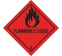 DR-Label Etiquette d'expédition DR653S1010 Kl.3 Inflammable 100x100mm 500pcs.