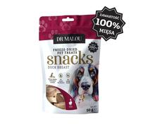 DR MALOU Cubes de viande 100% de poitrine de canard lyophilisée friandises pour chiens 50g