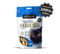 DR MALOU Cubes de viande 100% de viande de thon lyophilisée Friandises pour chats 50g