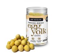 DR MALOU Jaune d'œuf de caille lyophilisé friandises pour chiens et chats 100 g