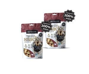 DR MALOU Liofilisé Foie d’agneau 100% friandises pour chiens 2×50 g