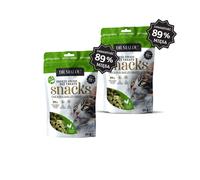 DR MALOU Liofilisé Morceaux de poulet et d’herbe d’orge friandises pour chats 2×50 g