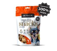 DR MALOU Liofilisé Morceaux de saumon 100% friandises pour chiens 2×50 g