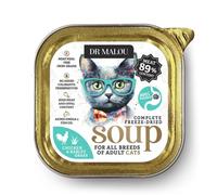 DR MALOU Soupe lyophilisée Poulet avec herbe d’orge nourriture humide pour chat 12 g