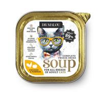 DR MALOU Soupe lyophilisée Poulet et citrouille nourriture humide pour chat 12 g