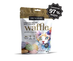 DR MALOU Waffle Mixed Gaufres lyophilisées à base de poulet pour chats 60g