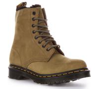 DR MARTENS 1460 Serena Doublé Cuir Cheville Femmes Bottes en Vert Olive UK 3 - 8