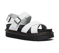 Dr Martens Femme Cross Strap Sandal Boots, White, 40 EU