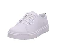 DR. MARTENS Homme 6 Eye Shoe Sneaker, White 10 Oz Canvas, 41 EU