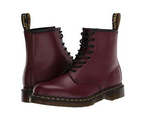 Dr. Martens 8 œillets, Rangers Femme, Rouge Cerise Lisse, 46 EU
