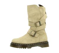 Dr. Martens - Anistone Bottes de motard à deux brides en daim - Femme - Chaussures - Beige - Taille: 37 EU