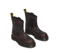 Dr. Martens Anistone Lo Bottes en cuir unisexe pour adulte, marron foncé, 9 Women/8 Men