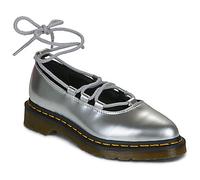 Dr. Martens Ballerines Elphie II Lace Up Silver Metallic Patent Lamper in Argenté 41