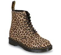 Dr. Martens Boots 1460 Pascal Light Tan Mini Leopard Spot Hair On in Noir 36