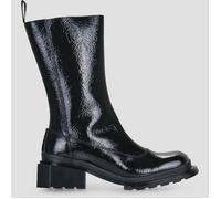 Dr. Martens Bottes à talon Maybole High Boot Black Crinkle Patent in Noir 38