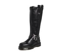 Dr. Martens Bottes hautes Anistone unisexes pour adulte, noir, 7 Women/6 Men