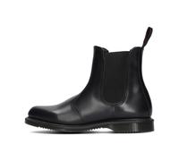 Dr. Martens - Bottines Chelsea Classiques Flora en Cuir Noir - Femme - Chaussures - Noir - Taille: 37 EU