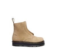 Dr. Martens Bottines Chelsea en daim, couleur sable, semelle résistante avec coutures jaunes, style décontracté, beige, 42 EU