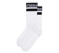 Dr. Martens Chaussettes en coton mélangé avec logo athlétique, blanc/noir, taille M/L