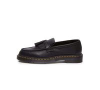 Dr. Martens Mocassins Adrian Cuir coutures jaunes unisexes Noir Taille 8 Femme/7 Homme