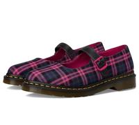 Dr. Martens Chaussures plates Elphie Mj Mary Jane pour femme, Tartan multicolore noir/rose, 37 EU