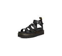 Sandale Femme - DR MARTENS - Blaire Noir - Cuir vernis - Semelle compensée - Bride à boucle