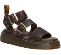 DR MARTENS Dr. Martens Dark Brown Gryphon Quad Pisa Leather Sandals