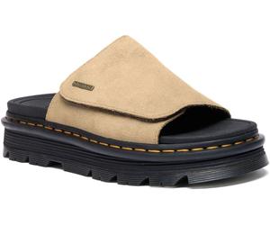 DR MARTENS Dr. Martens Tan Brown ZebZag Savannah Suede Slider Sandals