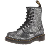 Dr. Martens Femme 1460 Bottes à 8 œillets Tendance, Black Metallic Paint Splatter Suede, 36 EU