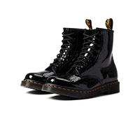 Dr. Martens Femme 1460 Emboss Amphibians, Motif léopard Noir Verni, 36 EU
