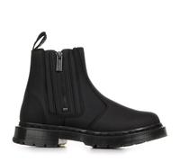 Dr. Martens Femme 2976 Alyson W/Zips Flat-Sheets, Black Snowplow WP Black Waxy Suede WP, 40 EU
