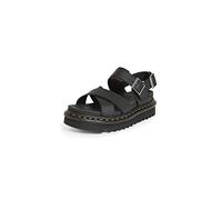Dr Martens Femme Cross Strap Sandal Sneaker, Cuir Hydro Noir, 39 EU